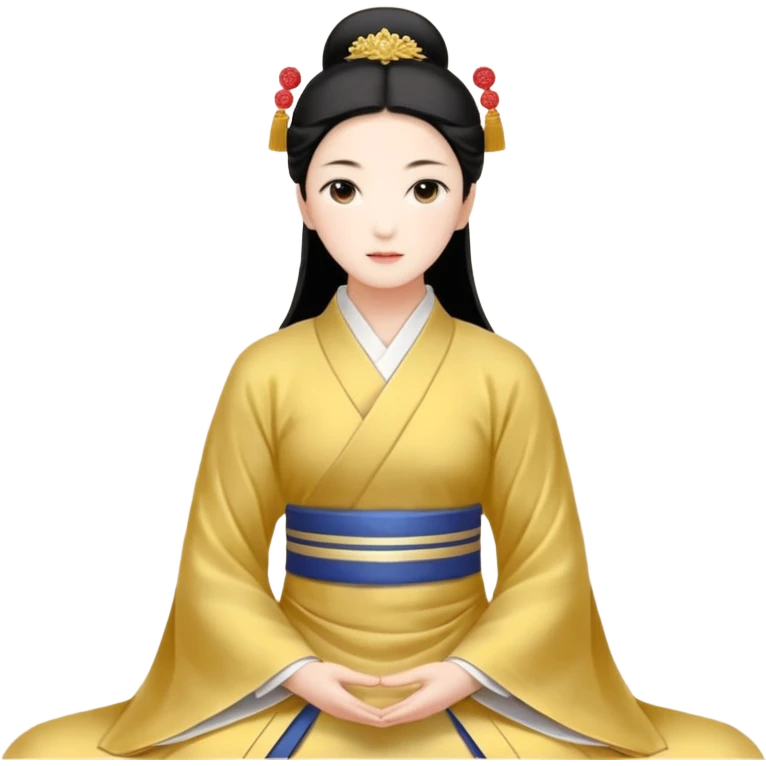 带着学士帽的，深棕色长发，黄种偏白皮肤的，高鼻梁，不戴眼镜的女博士生，在单只眼眨眼并开朗的笑，年龄26岁，学士服全身深蓝色短绒质地，但是黑领子， emoji