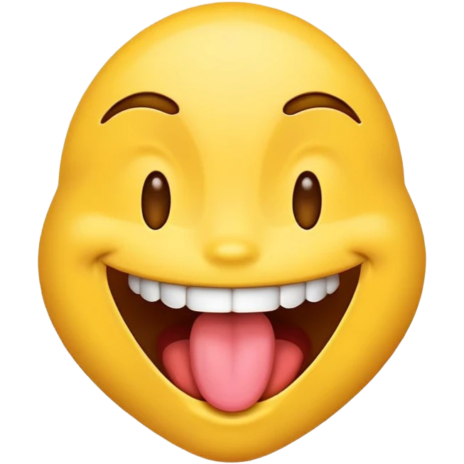 Emoji laughing with tongue wagging side to side emoji