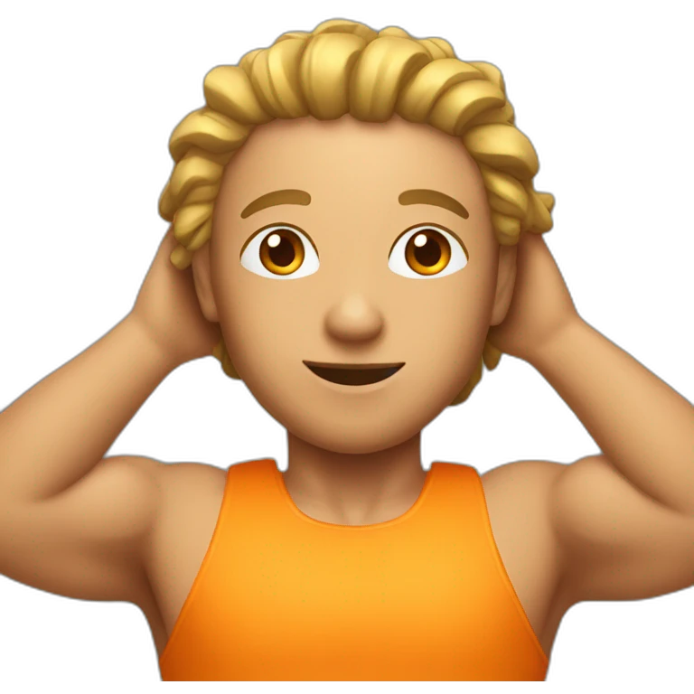 orange gym person emoji