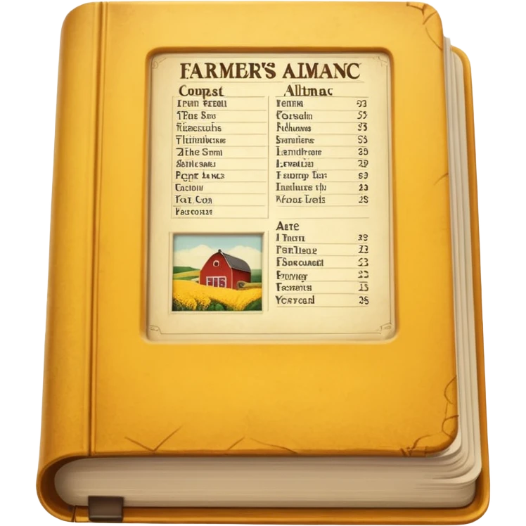 portable Farmers' Almanac emoji