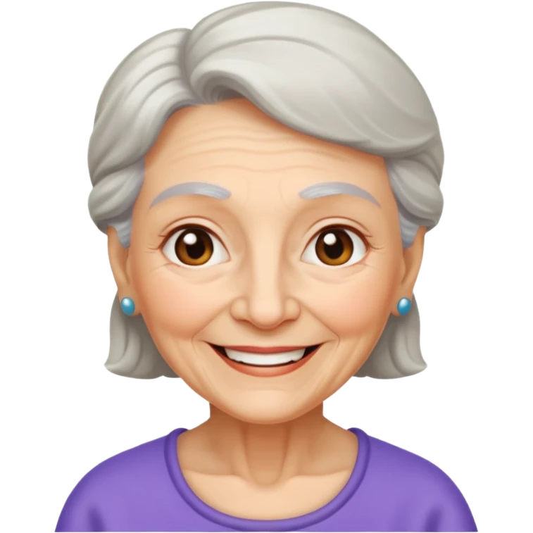 In medieval fairy tales, a kind and amiable grandmother who did not wear jewelry emoji
