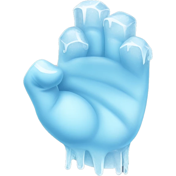 Iced thumb down emoji