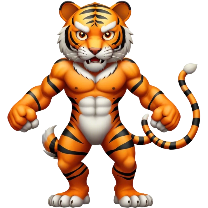 ANGRY Tiger  ful;l body emoji