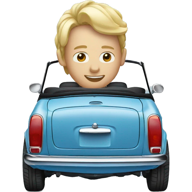 blue convertible mini cooper emoji
