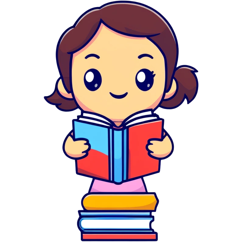 Girl with books emoji