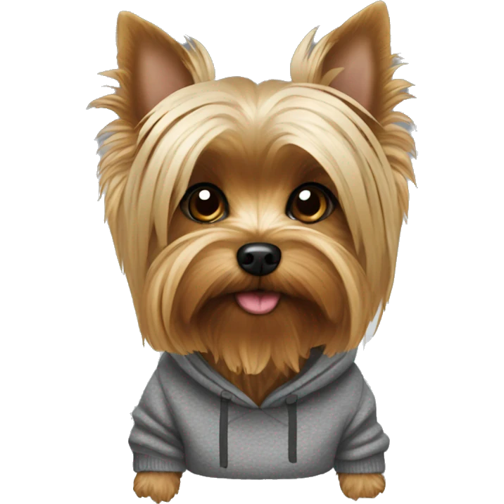 Yorkie wearing a sweatshirt  emoji