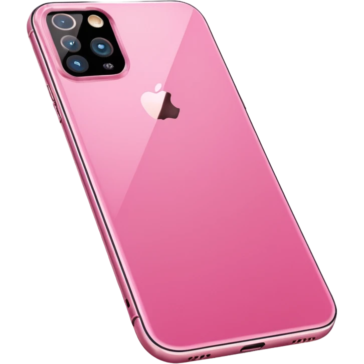 Create me a pink iPhone 17 pro image with the screen in a straight position. png emoji
