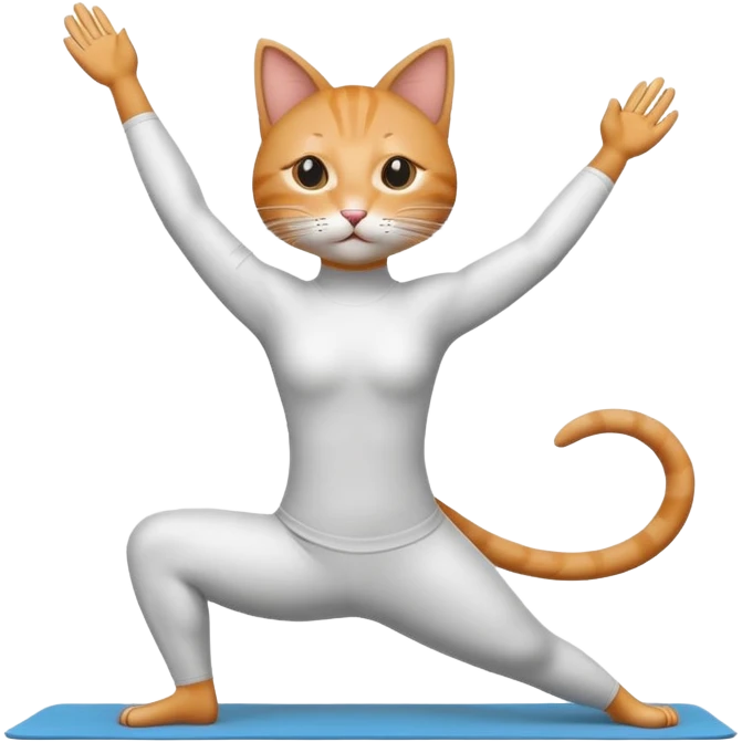 Gato yogin forte e magro emoji