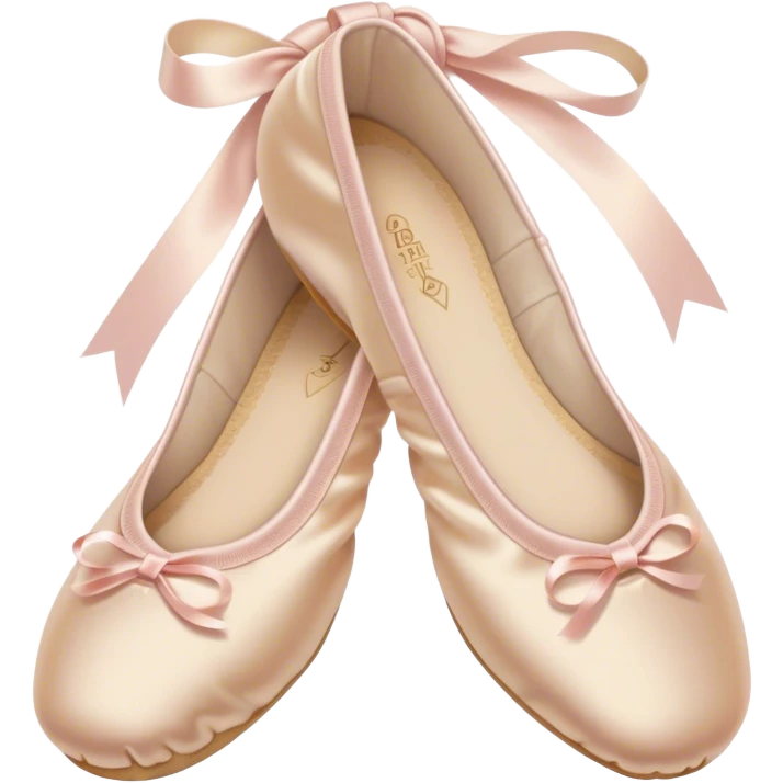 pastel beige ballet shoes emoji