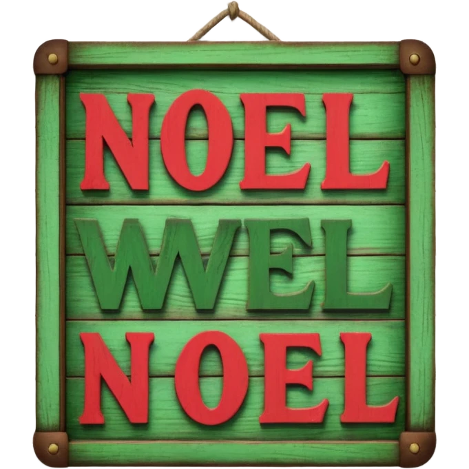 Sign "Oh Well Noel" emoji