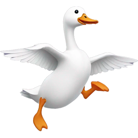 goose running holding knife in be emoji