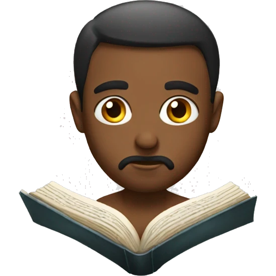 intently lookin at bible emoji