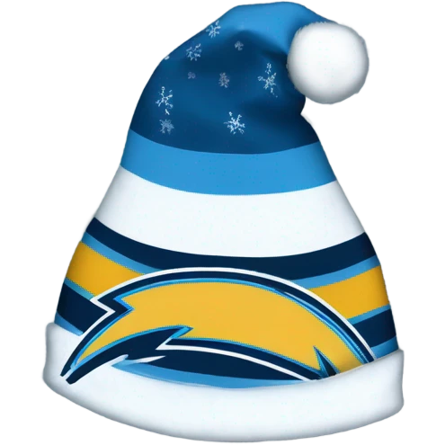 San Diego chargers Christmas hat emoji