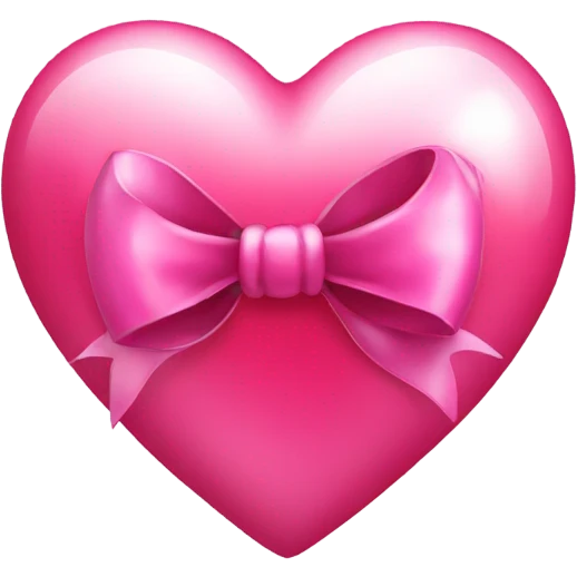 Shiny Heart with bow emoji
