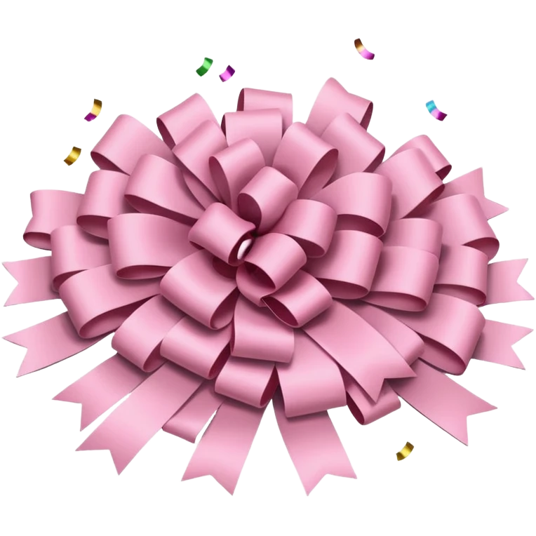 super pale pink bow confetti but the paper confetti are the pale pink bows emoji