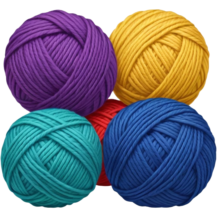 three balls of thread emoji