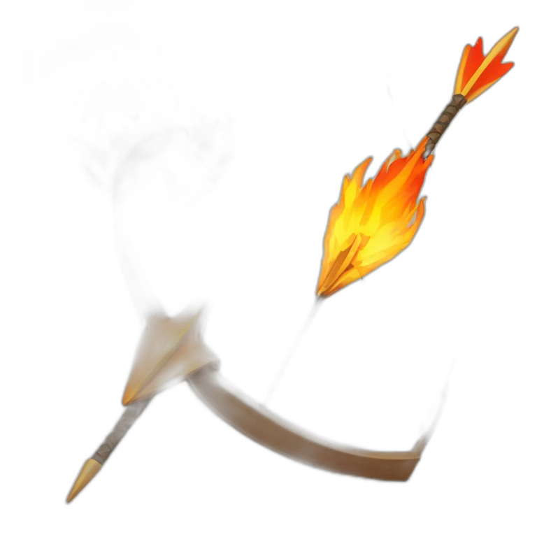 bow with a fire arrow  emoji