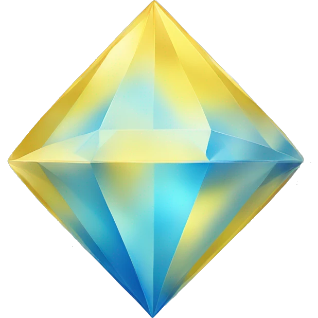 gradient yellow and blue diamond emoji