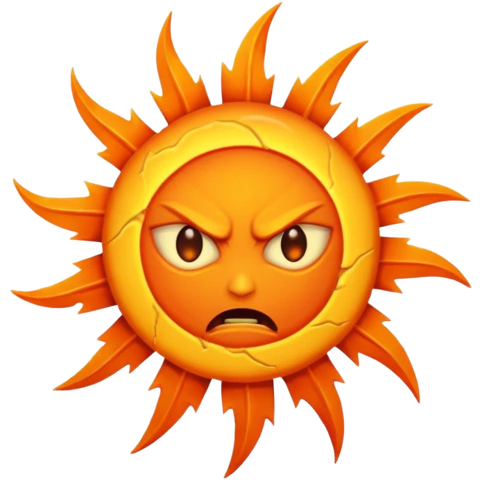 Evil sun emoji