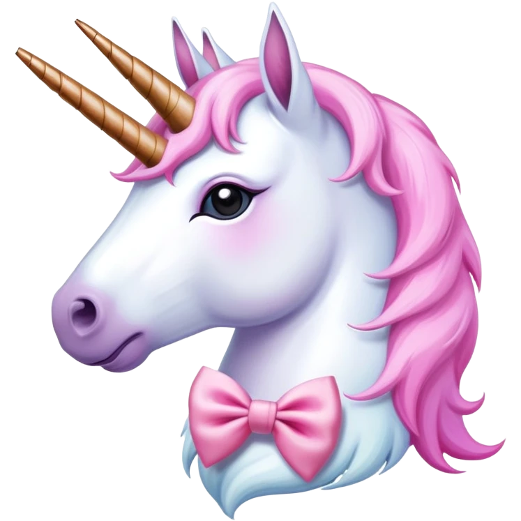 unicorn smoking a blunt with a pink bow emoji