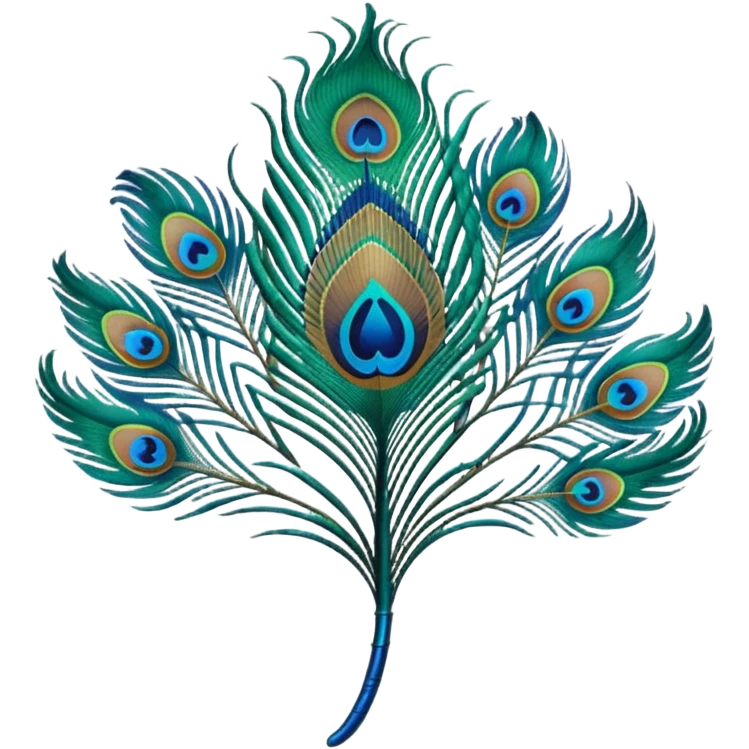 Peacock feather 3d emoji