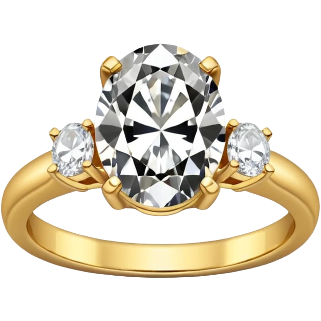 Oval engagement ring emoji