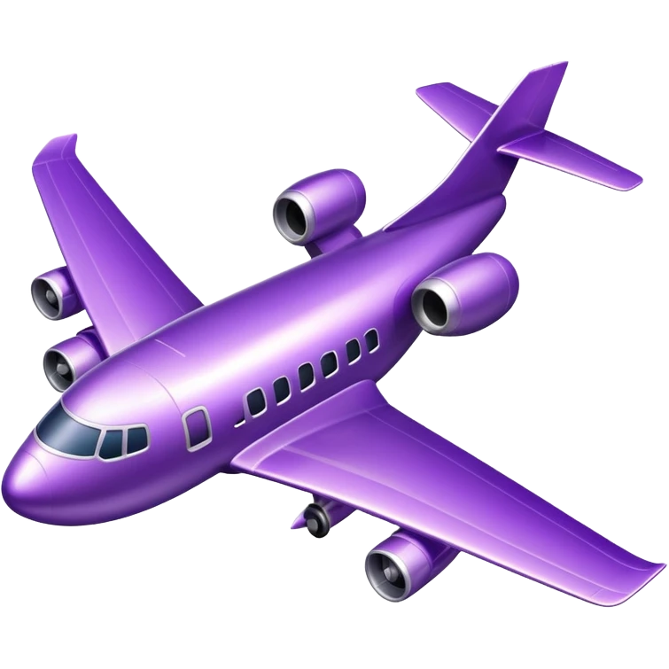 purple airplane emoji