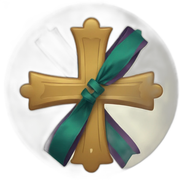 protestant Cross & Ribbon emoji
