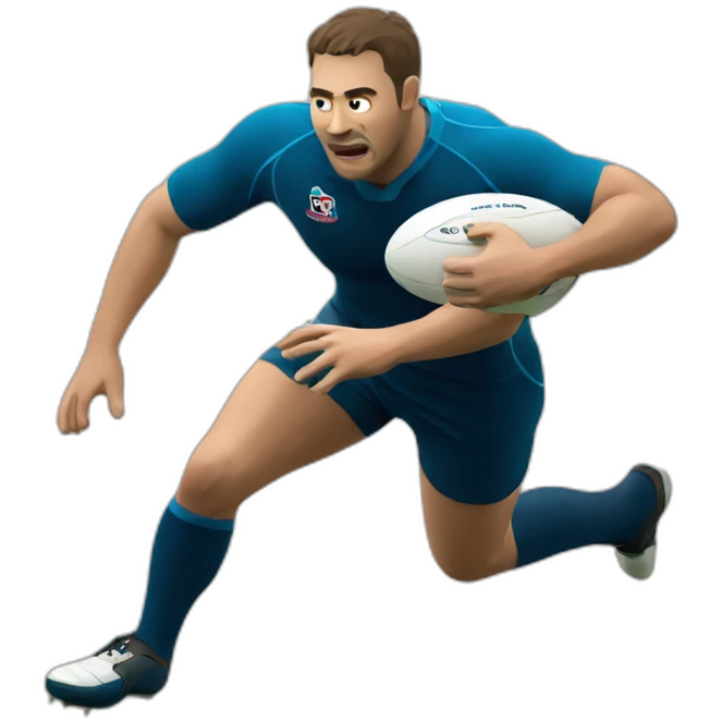 Rugby player diving emoji