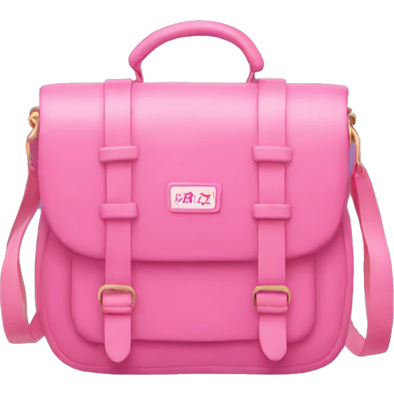 Pink bag additional long side straps emoji