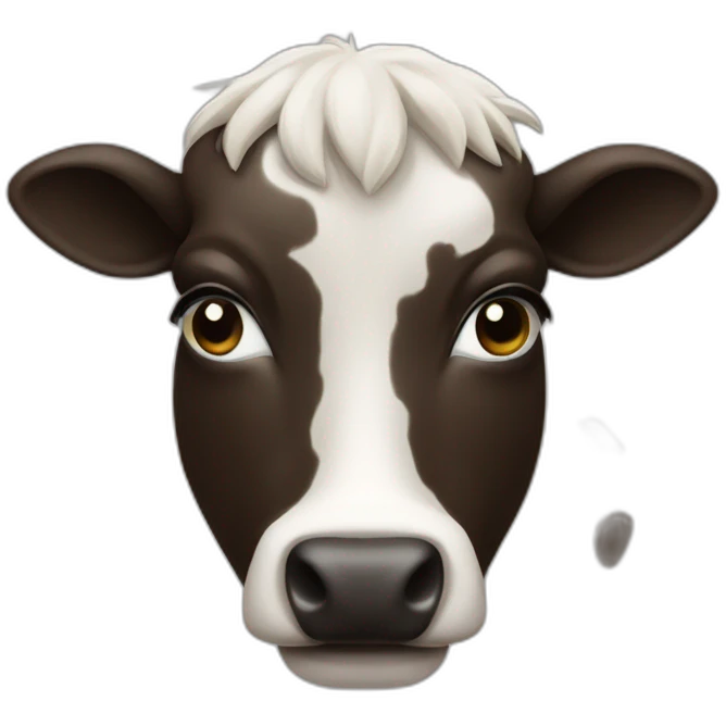 Vache cœur dans les yeux emoji