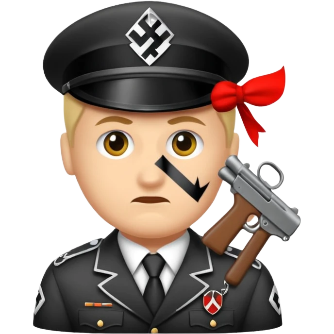 Hazme un emoji de la bandera nazi  con el real logo nazi emoji