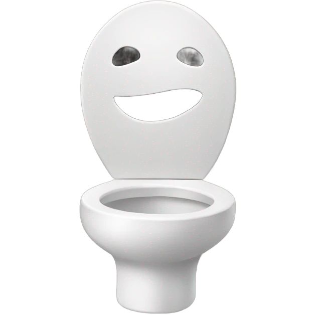 Toilet with head sticking out emoji