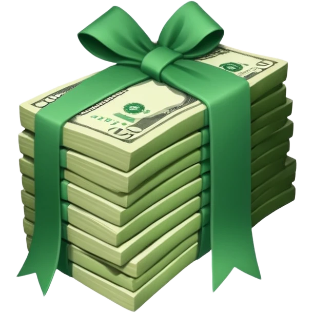 dollars paper money bundle emoji