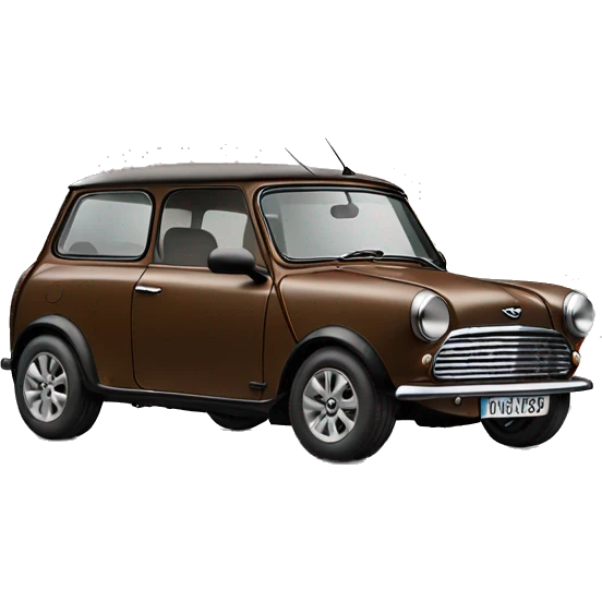 Brown mini cooper czubkami emoji
