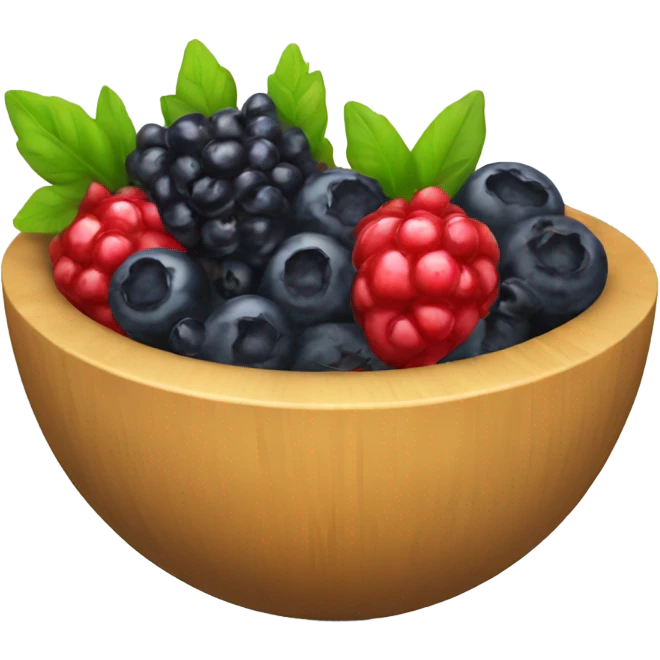 Cut berry fruit bowl emoji