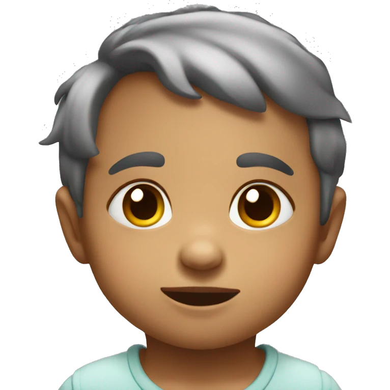 Little baby looking all sweet and sad and happy  emoji