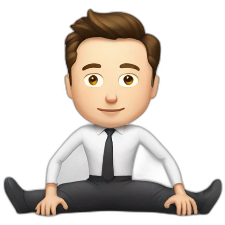Elon Musk does push ups emoji