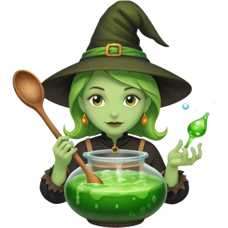 green witch cooking potion emoji