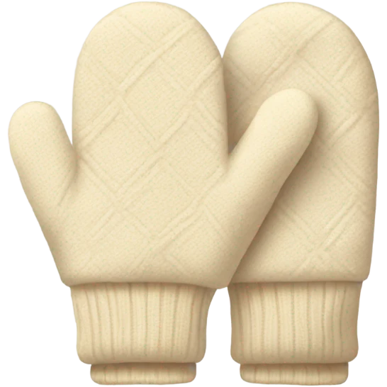 cream colored mittens emoji