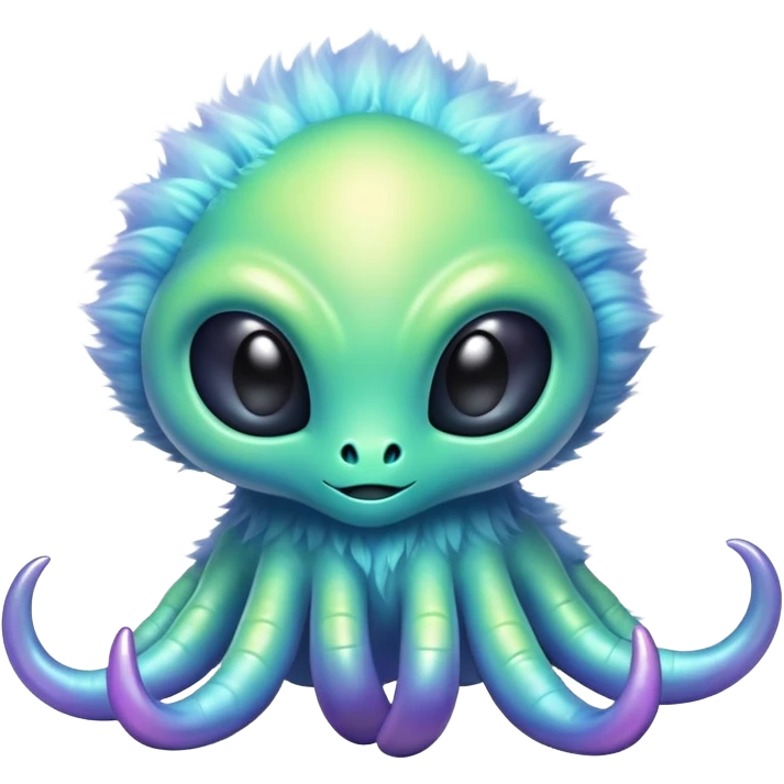 A gooey alien creature with fur on its claws emoji