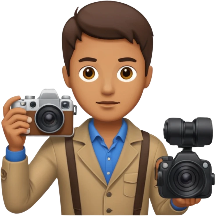 man with Camera, different outfit. emoji