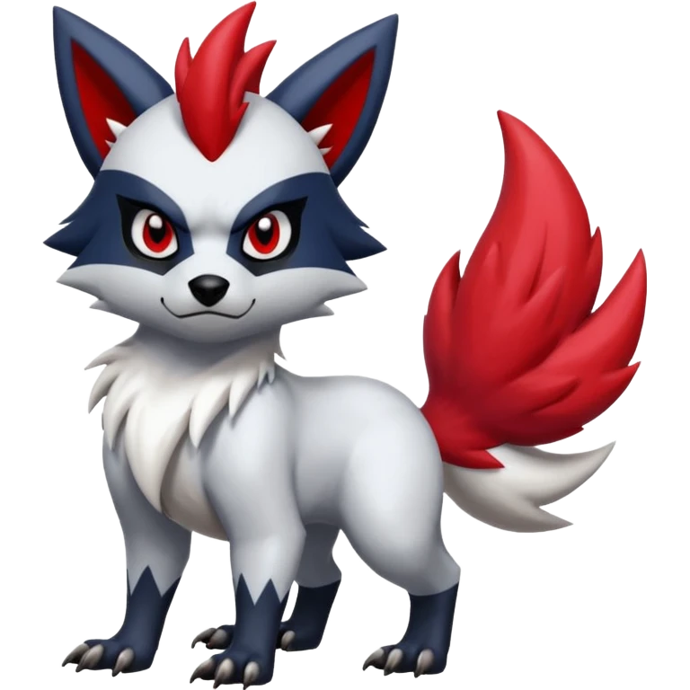 Zorua-Zangoose-Obstagoon-Absol-hybrid-fusion, full body emoji