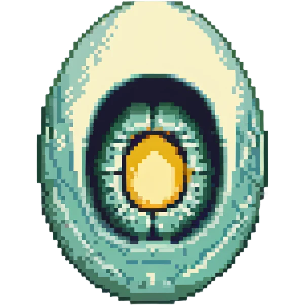 MRI egg embryo digital fetal small shape within an egg, otherworldly egg emoji