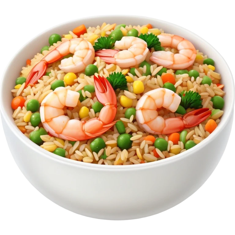 A shrimp frying rice emoji