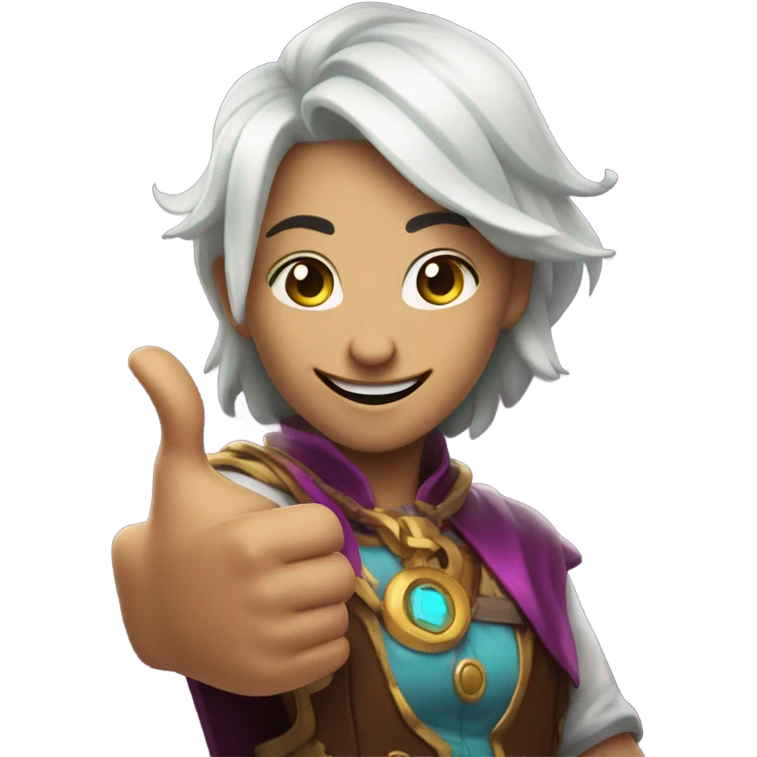 Jinx from arcane doing a thumbs up emoji