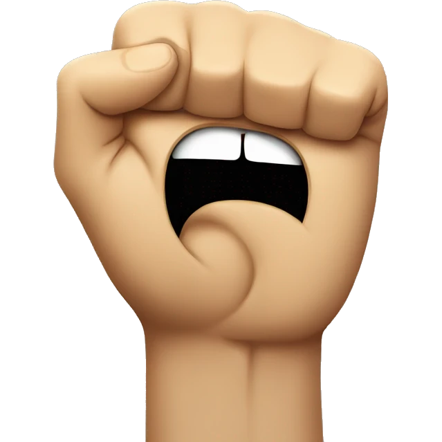 angry face with a fist emoji