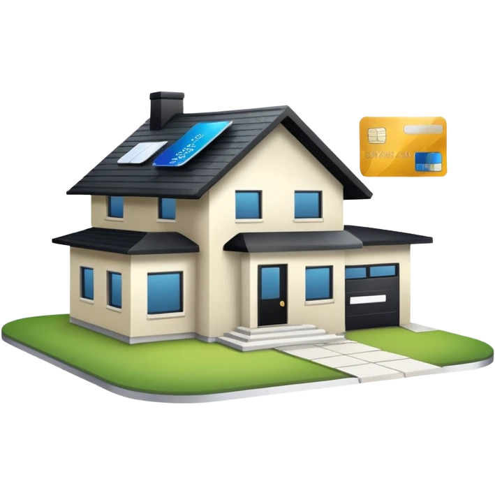 casa con tarjeta de credito emoji