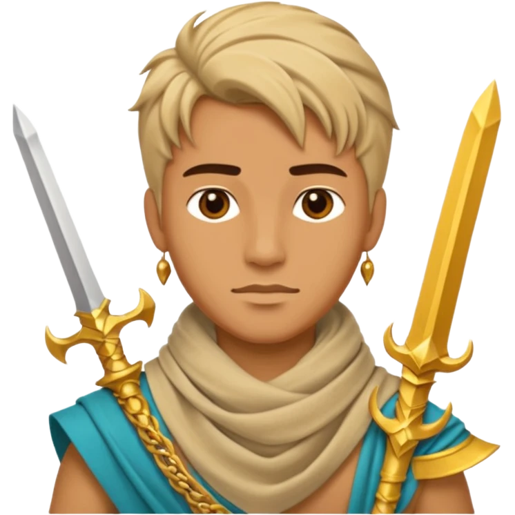 Desert Prince – sand scarf + gold dagger,Golden Princes. emoji