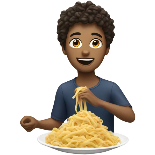 Ice skater eating pasta  emoji
